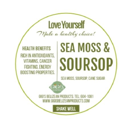 GiGi Belizean Producrs Sea Moss and Soursop Soursop and sea Moss