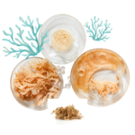 Sea moss provides important nutrients, including iodine, potassium, calcium, magnesium, iron, zinc, and vitamins A, C, E, and several B vitamins. These nutrients play essential roles in maintaining healthy body functions, from supporting the immune system to promoting strong bones and healthy muscles.